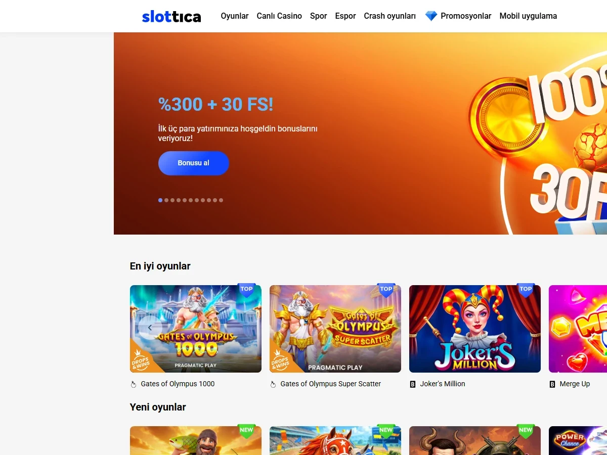 Slottica Giriş